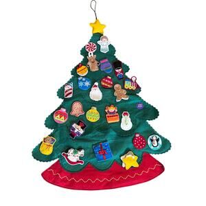 Hallmark Keepsake Kids Felt Christmas Tree Countdown Advent Calendar -missing pc